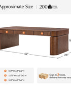 Matilde Electric Standing Coffee Table Desk with Storage