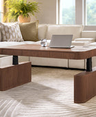 Matilde Electric Standing Coffee Table Desk with Storage