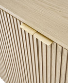 Tomas 8-Piece Modern Extendable Dining Set with Storage Buffet & Swivel Chairs