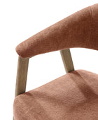 Elena Mid-Century Modern Upholstered Dining Chair with Solid Wood Legs,Set Of 2