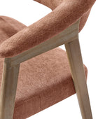 Elena Mid-Century Modern Upholstered Dining Chair with Solid Wood Legs,Set Of 2