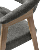 Elena Mid-Century Modern Upholstered Dining Chair with Solid Wood Legs,Set Of 2