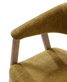 Elena Mid-Century Modern Upholstered Dining Chair with Solid Wood Legs,Set Of 2