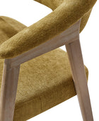 Elena Mid-Century Modern Upholstered Dining Chair with Solid Wood Legs,Set Of 2