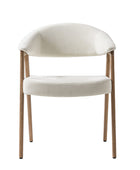 Elena Mid-Century Modern Upholstered Dining Chair with Solid Wood Legs,Set Of 2