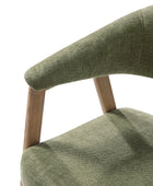 Elena Mid-Century Modern Upholstered Dining Chair with Solid Wood Legs,Set Of 2