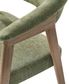 Elena Mid-Century Modern Upholstered Dining Chair with Solid Wood Legs,Set Of 2