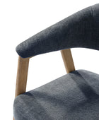 Elena Mid-Century Modern Upholstered Dining Chair with Solid Wood Legs,Set Of 2