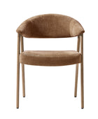 Elena Mid-Century Modern Upholstered Dining Chair with Solid Wood Legs,Set Of 2