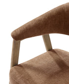 Elena Mid-Century Modern Upholstered Dining Chair with Solid Wood Legs,Set Of 2