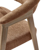 Elena Mid-Century Modern Upholstered Dining Chair with Solid Wood Legs,Set Of 2