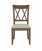 Amaya Rustic Modern Farmhouse Solid Wood Dining Chair,Set of 2