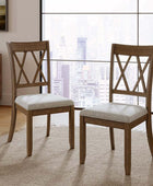 Amaya Rustic Modern Farmhouse Solid Wood Dining Chair,Set of 2