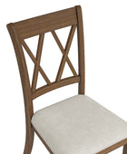 Amaya Rustic Modern Farmhouse Solid Wood Dining Chair,Set of 2