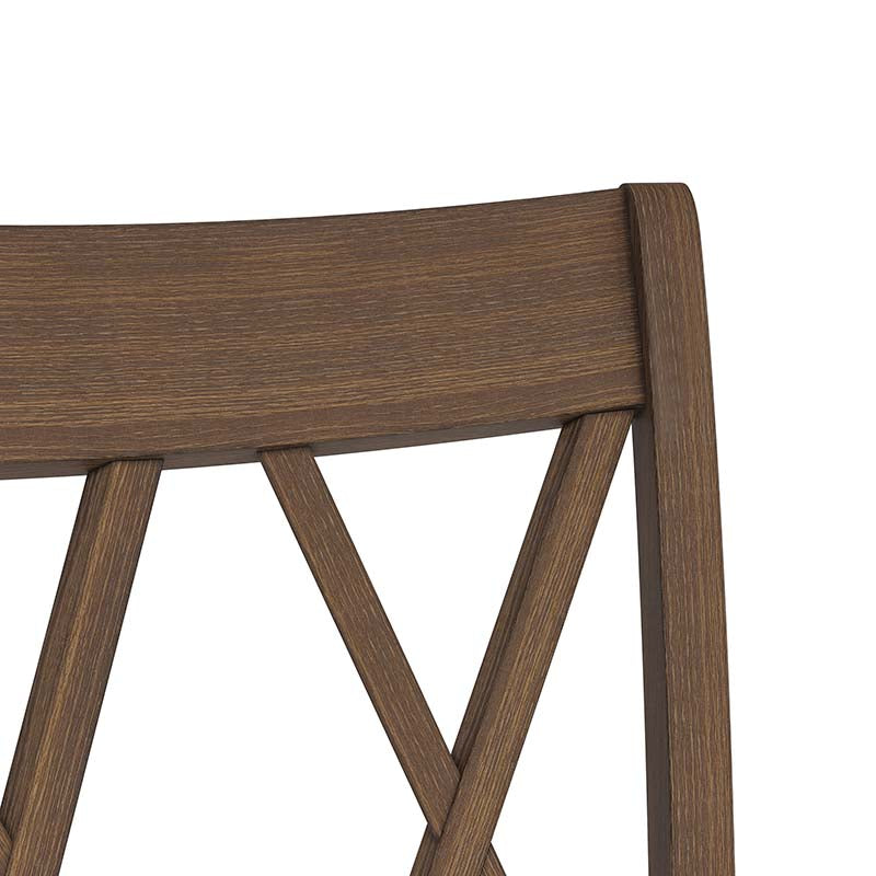 Amaya Rustic Modern Farmhouse Solid Wood Dining Chair,Set of 2