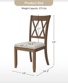 Amaya Rustic Modern Farmhouse Solid Wood Dining Chair,Set of 2