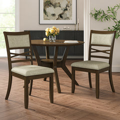 Emilio Classic Dining Chair Set of 2 with Solid wood legs