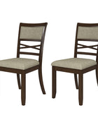 Emilio Classic Dining Chair Set of 2 with Solid wood legs