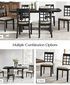 Paulina American Country Solid Wood Checkered Back Dining Chair,Set of 2