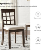 Paulina American Country Solid Wood Checkered Back Dining Chair,Set of 2