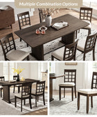 Paulina American Country Solid Wood Checkered Back Dining Chair,Set of 2