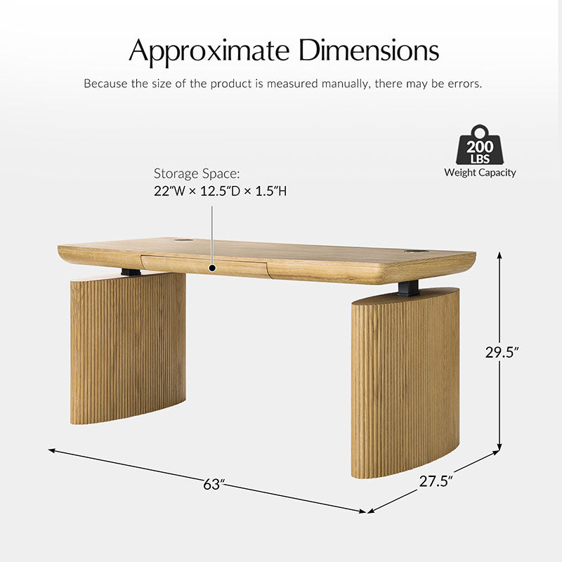Elena Fluted  Adjustable Standing Desk