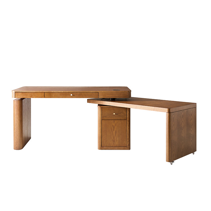 Veritas 360-Degree Rotating Desk Electric Adjustable Standing Desk with Flip-Top Lid