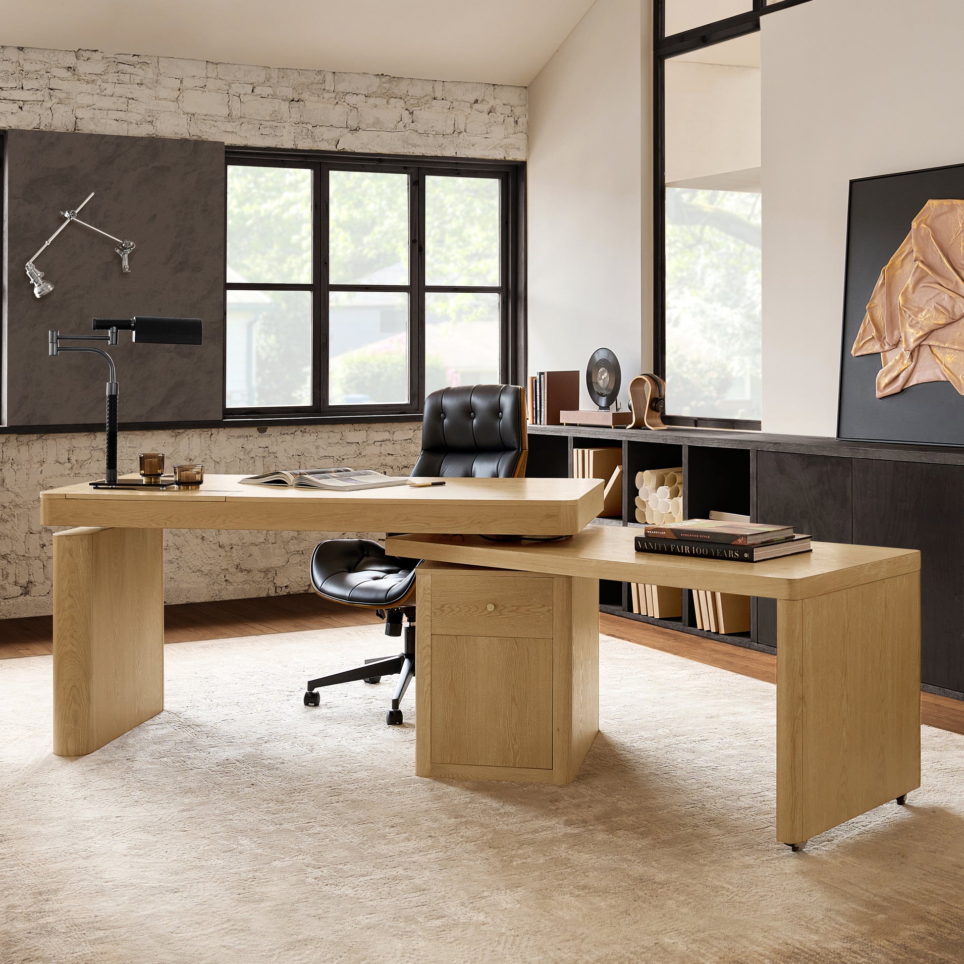 Veritas 360-Degree Rotating Desk Electric Adjustable Standing Desk with Flip-Top Lid