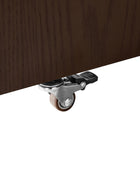 Modern Fluted L shaped  360 Rotating Wooden Office Desk