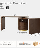 Modern Fluted L shaped  360 Rotating Wooden Office Desk