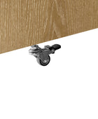 Modern Fluted L shaped  360 Rotating Wooden Office Desk