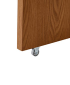 Modern Fluted L shaped  360 Rotating Wooden Office Desk