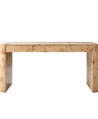 Poplar Burl Desk in Natural Modern Style