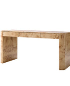 Poplar Burl Desk in Natural Modern Style