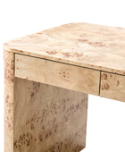 Poplar Burl Desk in Natural Modern Style