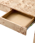 Poplar Burl Desk in Natural Modern Style