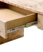 Poplar Burl Desk in Natural Modern Style