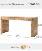 Poplar Burl Desk in Natural Modern Style