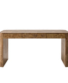 Poplar Burl Desk in Natural Modern Style