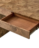Poplar Burl Desk in Natural Modern Style