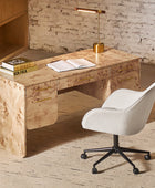 Burl Wood Desk with Timeless Modern Appeal