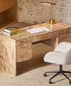 Burl Wood Desk with Timeless Modern Appeal