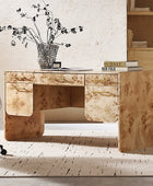 Burl Wood Desk with Timeless Modern Appeal
