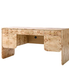 Burl Wood Desk with Timeless Modern Appeal