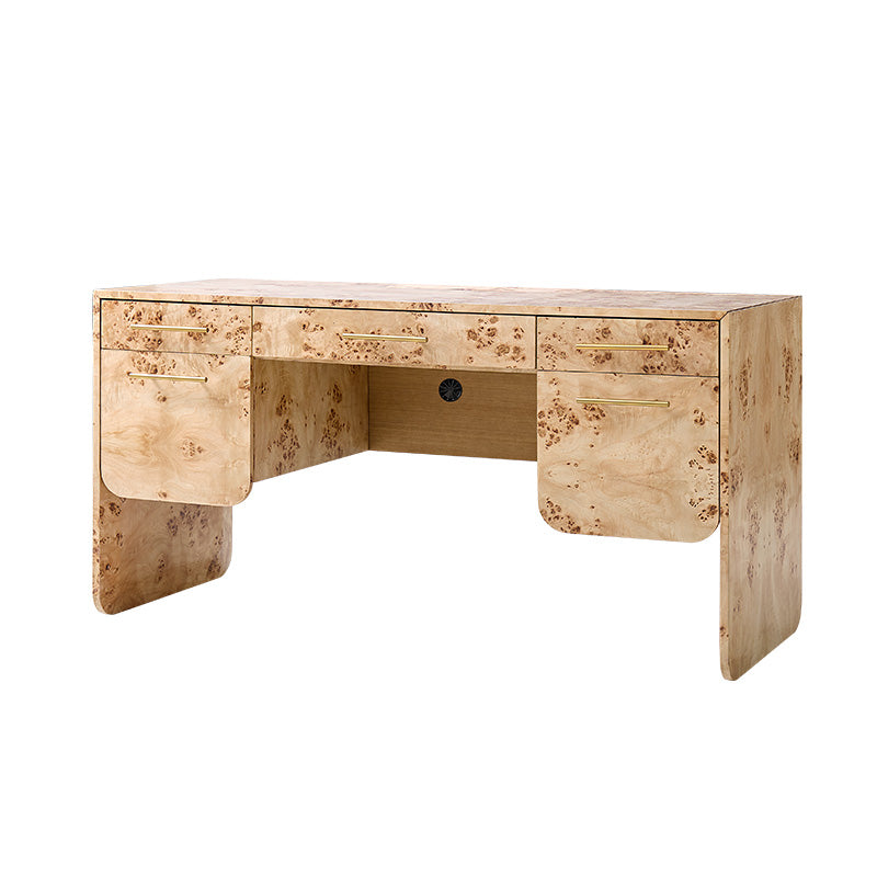 Burl Wood Desk with Timeless Modern Appeal