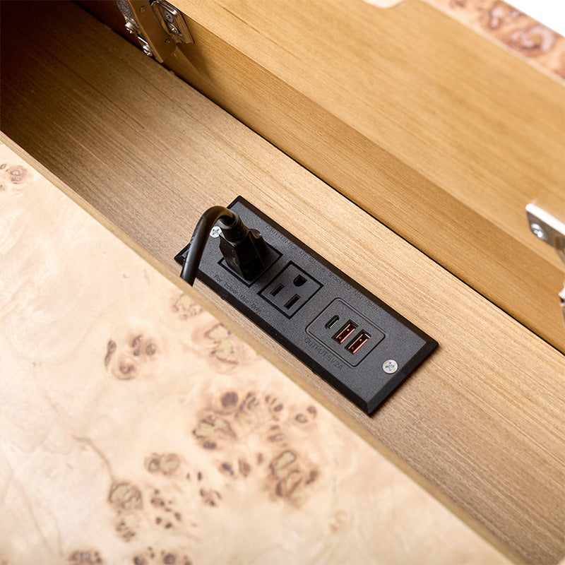 Burl Wood Desk with Timeless Modern Appeal