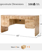Burl Wood Desk with Timeless Modern Appeal
