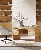 Burl Wood Desk with Timeless Modern Appeal