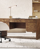 Burl Wood Desk with Timeless Modern Appeal