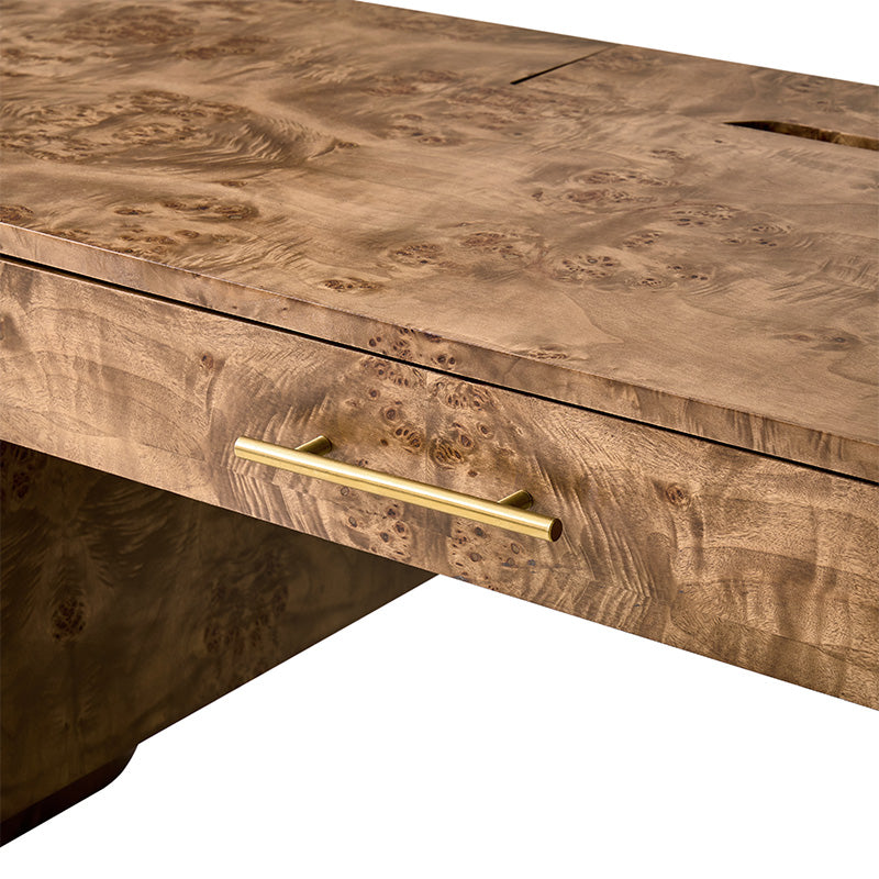 Burl Wood Desk with Timeless Modern Appeal